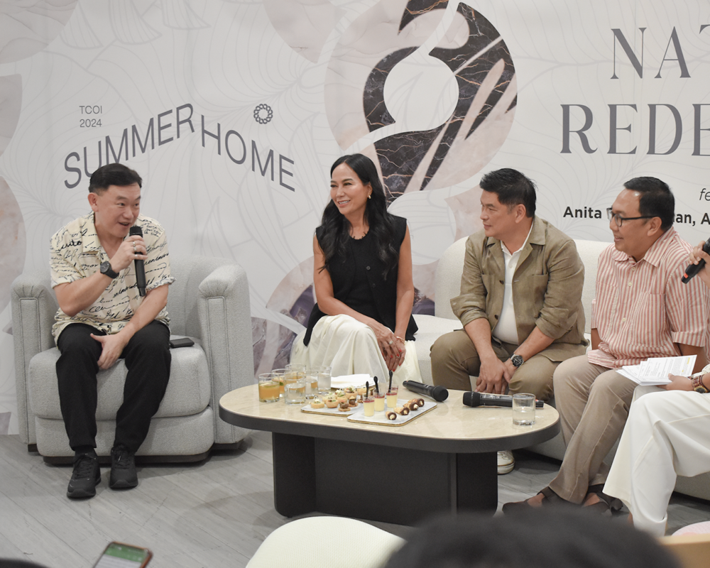 A lively talk show at The Colours of Indonesia 2024, showcasing Modulo Living's versatile and stylish furniture in the event space.